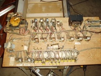 Image # 40639: Ship-Mates Motor Board 
(The two coils with light blue wrapper are not original parts.)