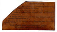 Image # 38313: Shoot the Moon Instruction Card 
(From game with serial number 51211.)