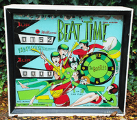 Image # 72926: Beat Time Backglass - Blue Version #91306 
(Serial number 91306.)