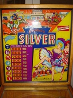 Image # 38269: Silver Sample Game - Backglass 
(Serial number 062091 S.)