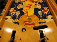 Image # 58274: Sittin' Pretty Stripped Lower Playfield 
(This is the production playfield.)