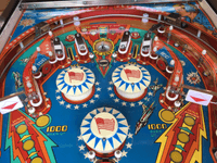 Image # 75800: The Six Million Dollar Man Early Production Upper Playfield 
(Serial number ESM1097.)