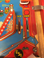 Image # 75820: The Six Million Dollar Man Playfield - Detail 
(Serial number ESM1153.)