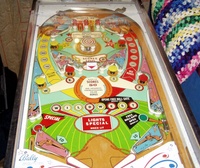 Image # 25069: Six Shooter Engineering Prototype Playfield 
(The flippers are not original to this game.)