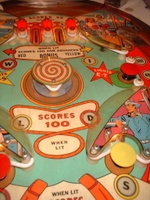 Image # 33825: Six Shooter Upper Middle Playfield 
(No serial number was found on this game.)