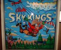 Image # 32042: Sky Kings Backglass 
(Serial number 3100.)