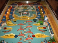 Image # 32043: Sky Kings Playfield 
(Serial number 3100.)