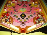 Image # 35101: Skyrocket Lower Playfield 
(Serial number 1640.)