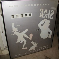 Image # 23869: Slap Stick Backglass - Reverse 
(Serial number is either 1043 or1048.)