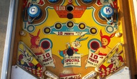 Image # 65328: Slick Chick Sample Game - Lower Playfield 
(Serial number 01055S.)