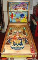 Image # 40601: Southern Belle Sample Game - Front View 
(The flat light shield plastics on this game are extremely heat-damaged. The upper arch rebound rubber has melted. Serial number 7716.)