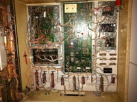 Image # 51182: Space Gambler Inside Backbox 
(Notice the older style connectors used on this solid state game.)