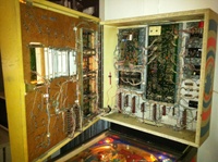 Image # 51183: Space Gambler Inside Backbox 
(Notice the older style connectors used on this solid state game.)