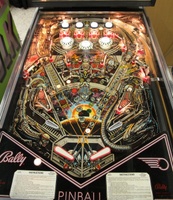 Image # 57722: Space Invaders Illuminated Playfield 
(The two silver flippers are not original to this game.)