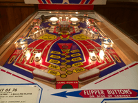 Image # 74914: Spirit of 76 Sample Game - Illuminated Playfield 
(Serial number 01267 S.)