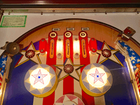 Image # 74918: Spirit of 76 Sample Game - Illuminated Upper Playfield 
(Serial number 01267 S.)