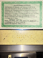 Image # 74921: Spirit of 76 Sample Game - Serial Numbers 
(Serial number 01267 S.)