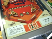 Image # 55710: Spirit of 76 Lower Playfield - Star Rollovers 
(Serial number 00109.)