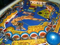 Image # 40289: Split Second Mini-Playfield 
(Both flippers are missing from this mini-playfield.)