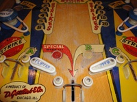 Image # 58566: Spot Bowler Test Game - White Inserts with Green A-B-C 
(The game in the manufacturer's flyer has green inserts with white A-B-C.)