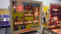 Image # 83566: Stage Coach Illuminated Backglass 
(The backbox has been repainted. Serial number 2031. Photographed at the 2014 Northwest Pinball and Arcade Show.Photographed at the 2014 Northwest Pinball and Arcade Show.)