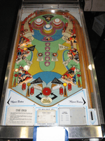 Image # 83568: Stage Coach Playfield 
(Serial number 2031. Photographed at the 2014 Northwest Pinball and Arcade Show.Photographed at the 2014 Northwest Pinball and Arcade Show. )
