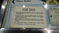 Image # 83572: Stage Coach Instruction Card 
(Serial number 2031. Photographed at the 2014 Northwest Pinball and Arcade Show.)