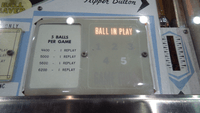 Image # 83574: Stage Coach Score Card and Ball In Play 
(Serial number 2031. Photographed at the 2014 Northwest Pinball and Arcade Show.)