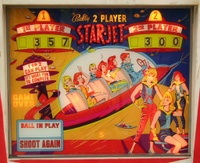 Image # 40811: Star-Jet Illuminated Backglass 
(Serial number 1115.)