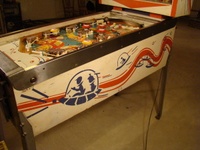 Image # 51285: Star-Jet Early Production Cabinet - Right 
(The five bumper caps are not original to this game. Serial number JS1007.)