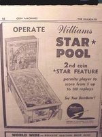 Image # 27226: Star Pool Billboard Ad 
(The Billboard, Oct-30-1954, page 82)