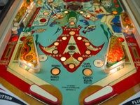 Image # 53119: Stingray Lower Playfield 
(This game has a 2-player backbox.)