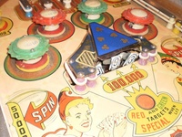 Image # 47738: Straight Flush Roto-Targets 
(The left green pop bumper should have a matching green skirt.)