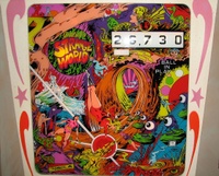 Image # 42360: Strange World Sample Game - Backglass 
(Serial number 01137 S.)
