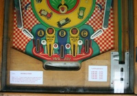 Image # 66616: Struggle Buggies Lower Playfield 
(The instruction card and score card are not original to this game.)