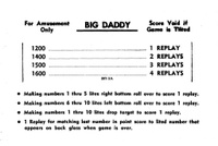 Image # 10123: Big Daddy Score Card