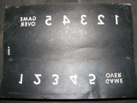 Image # 49840: Super Duo Ball In Play Card - Reverse 
(This card is placed underneath the instruction card in the card holder. This image is not reversed. You are looking at the side that faces the light bulbs. From a game with serial number 04002.)