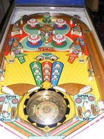Image # 49825: Super Duo Playfield 
(All the rubber rings are missing from this playfield. Serial number 04002.)