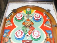 Image # 49826: Super Duo Upper Playfield 
(All the rubber rings are missing from this playfield. Serial number 04002.)