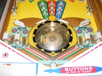 Image # 49827: Super Duo Lower Playfield 
(All the rubber rings are missing from this playfield. The captive ball is missing from the spinner. Serial number 04002.)