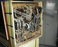 Image # 46827: Super Jumbo Backbox Insert Support Brackets 
(The hinged insert is shown here in a partially reclined position.)