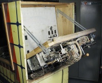 Image # 46828: Super Jumbo Backbox Insert Service Position 
(The hinged insert is shown here in a fully reclined position.)