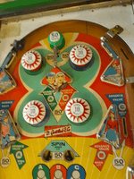Image # 74333: Super Score Sample Game - Upper Playfield 
(Serial number 01016 S.)