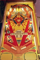 Image # 23482: Super Star Playfield 
(The black playfield rubbers used here do not match the game in the flyer.)
