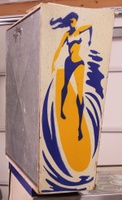 Image # 46676: Surf Champ Sample Game - Backbox - Left 
(Serial number 01261 S.)