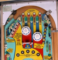 Image # 46672: Surf Champ Sample Game - Upper Playfield 
(Serial number 01261 S.)