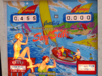 Image # 77497: Surf Side Sample Game - Illuminated Backglass 
(Serial number 01040 S.)