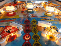 Image # 77499: Surf Side Sample Game - Illuminated Upper Playfield 
(Serial number 01040 S.)
