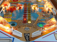 Image # 77501: Surf Side Sample Game - Illuminated Lower Playfield 
(Serial number 01040 S.)