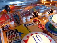 Image # 77502: Surf Side Sample Game - Illuminated Playfield - Detail 
(Serial number 01040 S.)